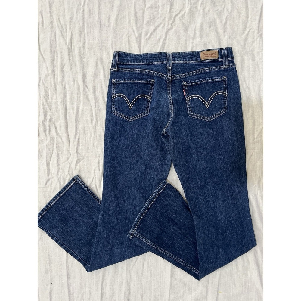 Levi's 518 Superlow Bootcut Size 9 Jeans‎ Womens 29x32 Dark Wash Y2K Low Rise